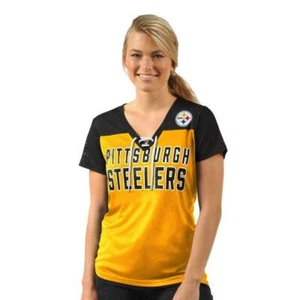 G-III Pittsburgh Steelers Women's Shake Down Lace Mesh Jersey X-Small 0/2 - Picture 1 of 1