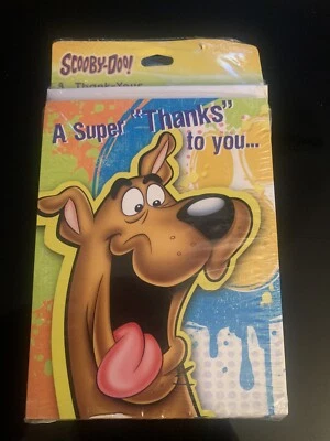Scooby-Doo Party Supplies Thank You notes w/envelopes -8ct. WB Hallmark Y2K - Изображение 1 из 2