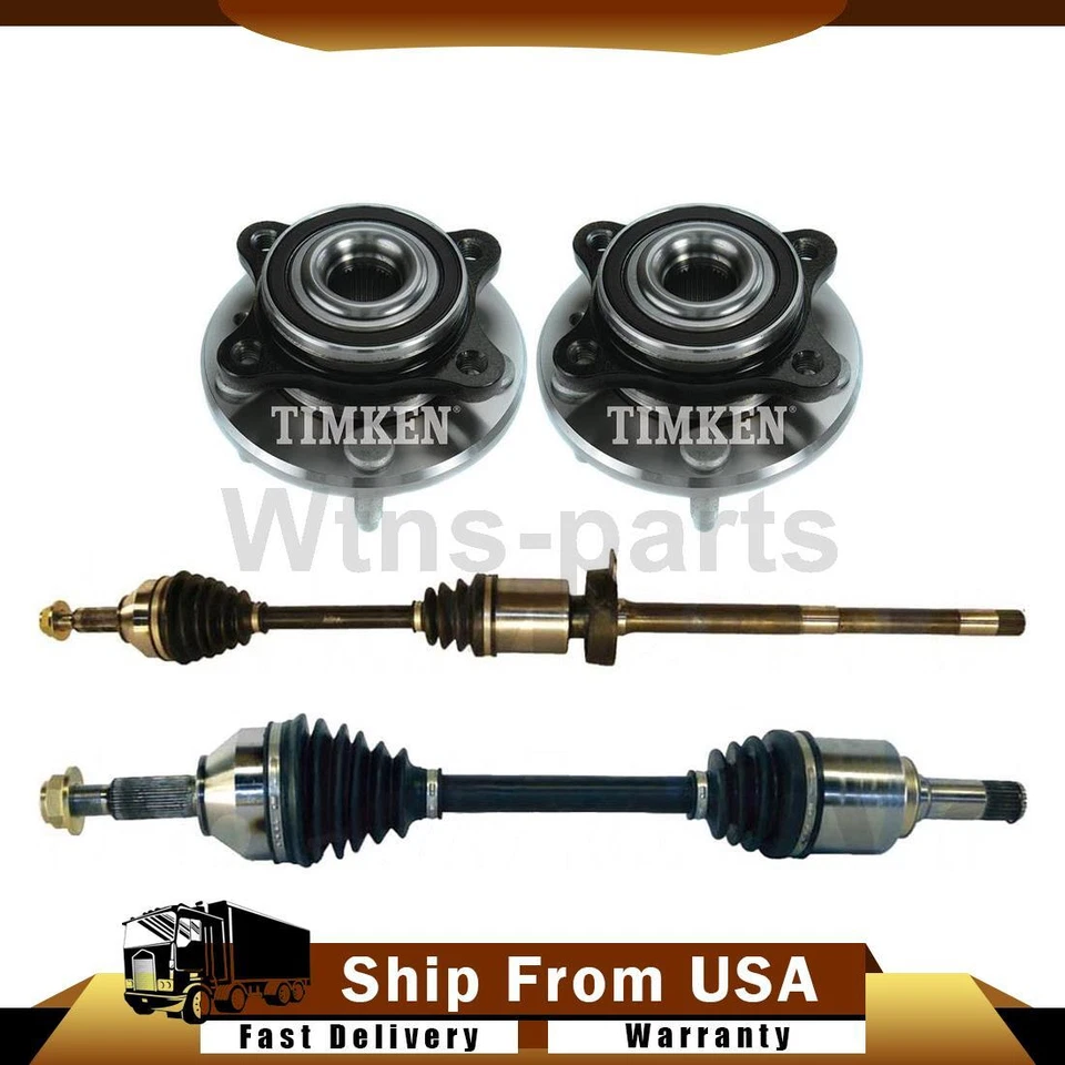 4X KIT DE BUJE DE COJINETE DE RUEDA JUNTAS CV DELANTERAS para Ford Taurus 2008|Mercury Sable 2008 Foto 1 de 4