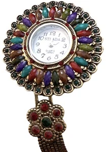 Neu Strada Multicolor Blumen Uhr Statement Genua Italien Elegant Elegant Elegant Anlässe - Bild 1 von 9
