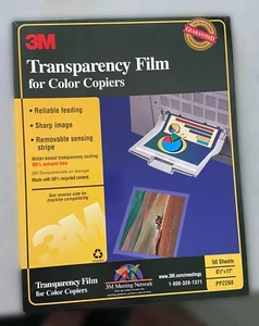 3M Transparency Film for Color Copiers PP2260 - 50 Sheet Pack - Picture 1 of 2