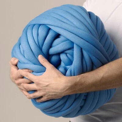 Hilo de tubo de algodón grueso de 1 libra para tejer hilo gigante súper suave hilo jumbo Foto 1 de 4