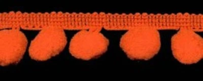 Pom Pom Fringe, about 1" wide (pom ball 1/2")  select color  price for 1 yard - Image 1 of 3