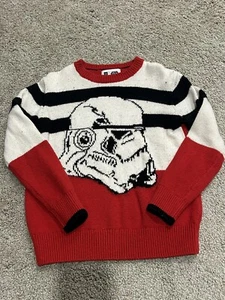 Gap Star Wars Knit Wool Cotton crew sweater Storm Trooper Red Knit Small (6/7) - Picture 1 of 5