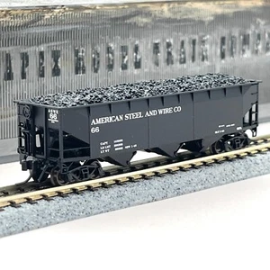 Bluford Shops 73611 American Steel Wire 3 Bay Offset Side Hopper ASWX 66 N Scale - Picture 1 of 10
