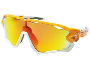 Oakley Jawbreaker Polarized Sunglasses OO9290-09 Atomic Orange/Fire Iridium - Picture 1 of 3