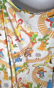 Sábana plana doble de colección McDonalds 1976 mueca hamburguesa Sears PermaPrest - Imagen 1 de 7