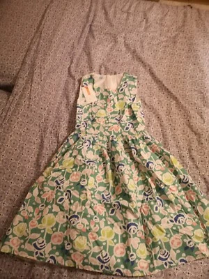 John Lewis Niñas Verde Rosa Azul Baile de graduación Vestido Edad 10 Nuevo con etiquetas Enaguas Estampado Floral Foto 1 de 4