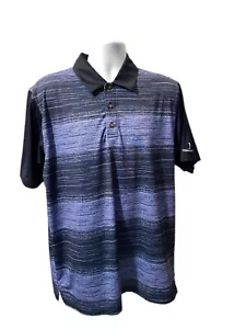Pebble Beach Men's Dry-Luxe Performance Golf Polo Shirt Purple, striped Pattern, - Picture 1 of 8