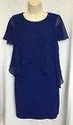adriana papell dress size 10  blue bodycon pleated