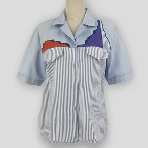 Southern Image Vintage Womens Shirt Medium Short Sleeve Collared Button Up - Picture 1 of 11