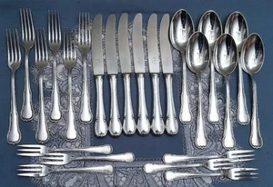 Piękne srebrne sztućce WMF 3200 barokowe menu dla 6 osób - Zdjęcie 1 z 4