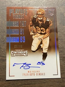 Tyler Boyd 2016 Contenders Playoff Rookie Ticket Auto /99 Cincinnati Bengals - Picture 1 of 2