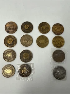 UGA University Of Georgia Bulldogs Football Schedule Coin Token Medallion Lot 14 - Picture 1 of 21