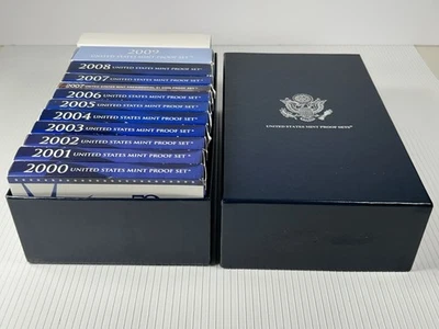 Juego de prueba de década 2000-2009, 118 monedas, 10 juegos, cuartos estatales, territorios Foto 1 de 4