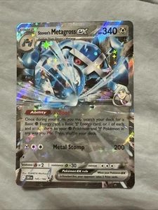 Pokemon TCG Steven's Metagross ex 145/182 Double Rare Near Mint Destined Rivals - Picture 1 of 2
