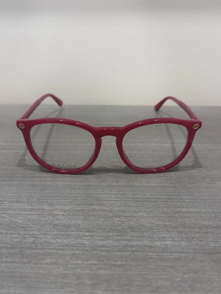 Óculos ovais Gucci GG0027O 003 vermelho 52mm ITÁLIA - Imagem 1 de 4