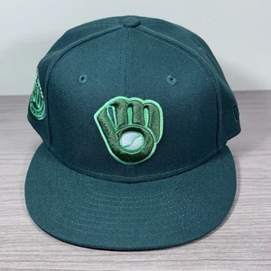Milwaukee Brewers Green Bay Hut Club Crossover New Era eng anliegende Mütze Größe 7 3/8 - Bild 1 von 9