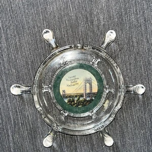 George Washington Bridge New York City Glass Ashtray - Picture 1 of 1