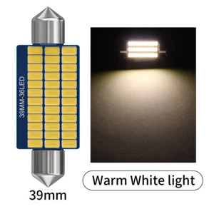 10X Bombilla LED Festón 39mm Blanco Cálido C5W C10W Super Brillante Coche Domo Luz Canbus - Imagen 1 de 10