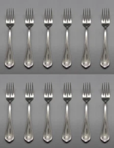 Noritake Stainless Fairmont / Fairview Salad / Dessert Forks - Set of Twelve * - Picture 1 of 3