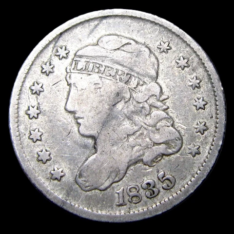 1835 Capped Bust Half Dime Silver ---- Nice Type Coin ---- #TT907 Cover