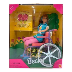 Top Mint MATTEL Barbie Share A Smile Becky 1996 Special Edition Figure JAPAN - Picture 1 of 6