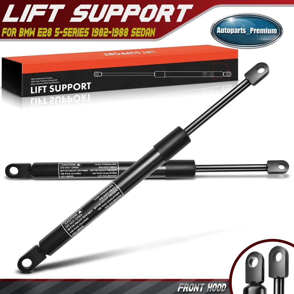 2 piezas soportes de elevación del capó delantero amortiguadores puntales para BMW E28 serie 5 1982-1988 sedán Foto 1 de 4