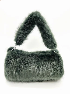 Nuevo Bolso de Mano Cilindro Para Mujer 100% Hecho a Mano 2 Vías Piel de Castor Genuina Talla M Foto 1 de 4