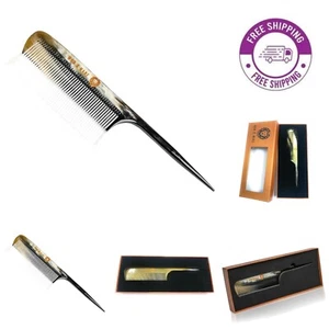 Elegant Anti-Static 100% Oxhorn Fine Tooth Comb - Perfect Gift for Him & Her - Picture 1 of 7