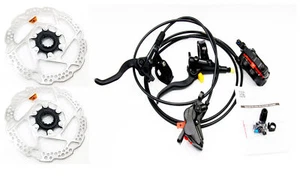 Freno de disco de ciclismo Shimano BL-MT4100 BR-MT420 4 pistones kit J con rotor de bloqueo central - Imagen 1 de 11