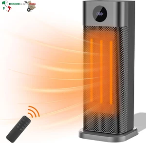 ® Termoventilatore in ceramica da 2000 W, oscillante, 60°, telecomando/touch scr - Foto 1 di 8