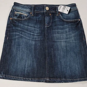 Mavi Jean Skirt Women Sz 27 Rita Cotton Blend 16.5 In Dark Wash - Picture 1 of 11