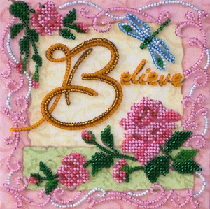 Hágalo usted mismo Kit de bordado de cuentas "Believe" 5.9"x5.9" / 15.0x15.0 cm, Abris Art - Imagen 1 de 7