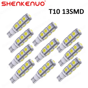 10 un. T10 13SMD 5050 bombillas LED interiores de automóviles súper blancas lámpara estacionamiento - Imagen 1 de 13
