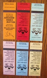 WILLOW, ALASKA MATCHBOOK COVERS: LOT OF 6 DIFFERENT MATCHCOVERS -E - Picture 1 of 1