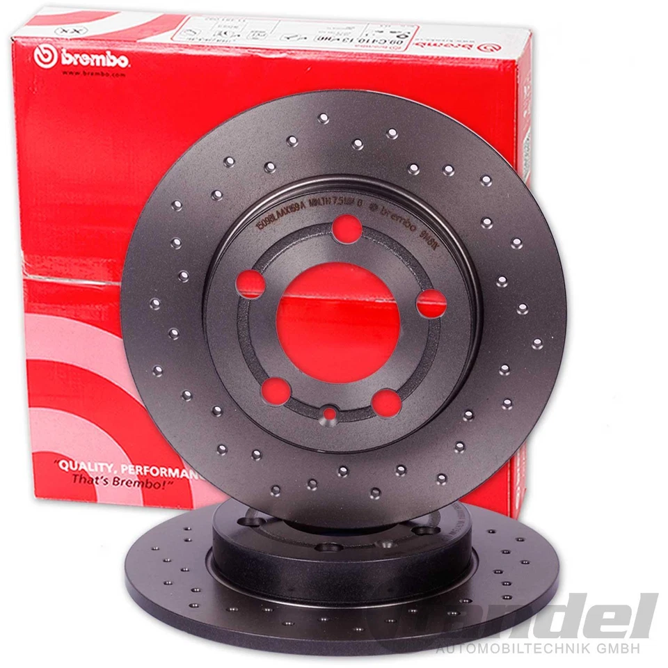 BREMBO Perforé Disques de Frein Arrière Convient pour Opel Astra H G Corse C - Photo 1/1