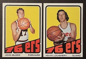 (2) 1972-73 Topps John Block #41 Kevin Loughery #83 Philadelphia 76ers - Bild 1 von 2