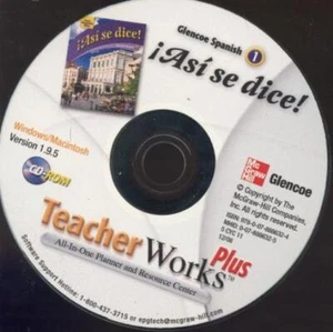 Glencoe Spanish: Asi Se Dice!: TeacherWorks 1 PC MAC CD lesson planner teaching! - Picture 1 of 1