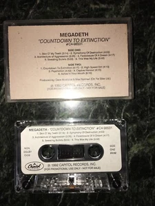 Megadeth countdown to extinction cassette nm- promo - Picture 1 of 1