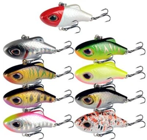 9PCS Minnow Fishing Lures VIB 5g Crankbait Artificial Bait Trolling Swimbait Sea - Picture 1 of 11