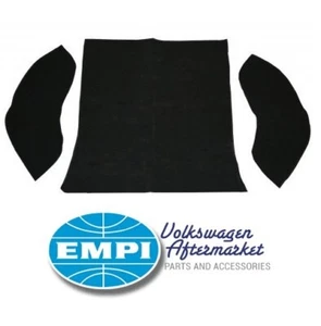 Kit de alfombra de pozo de carga trasero Empi 3914 negro 3 piezas VW Bug / Beetle 1958-1964 - Imagen 1 de 1