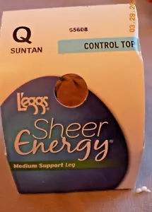 New Leggs Sheer Energy Q Suntan panthose - Picture 1 of 2