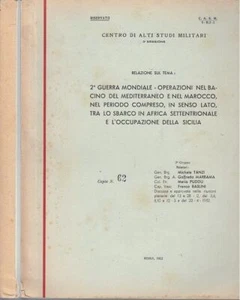 LM- RELAZIONE TEMA 2a GUERRA MONDIALE RISERVATO ALTI STUDI----- 1952- B- YFS316 - Picture 1 of 1