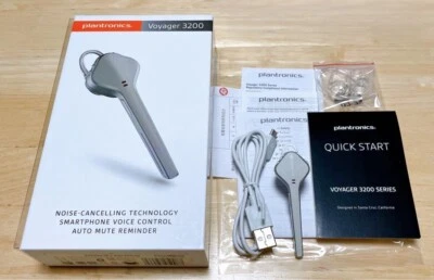 never used PLANTRONICS Bluetooth Headset Voyager 3200 white - Image 1 of 4