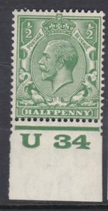 N33(6) 1/2d gelbgrüner Block Cypher U34 imperf UNMONTIERT POSTFRISCH/MNH - Bild 1 von 1