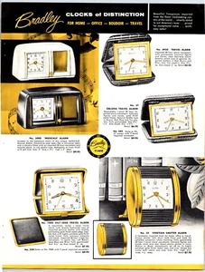 1950's Bradley Clocks Print Ad - Picture 1 of 2