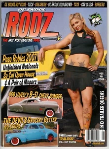 Ol' Skool Rodz January 2008 B-51 Chevy 40 Coupe Hot Rods Pretty Lady - Imagen 1 de 2