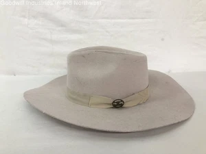 Men's Bullhide Light Gray Street Gossip Cowboy Hat w/ Grosgrain Hatband Size M - Picture 1 of 9