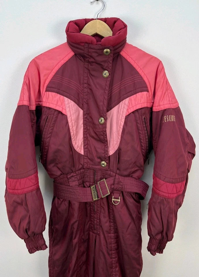 Vintage 90’s DESCENTE Full Ski Suit Snow Jacket Ladies US10 F40 D40 - Image 1 of 4
